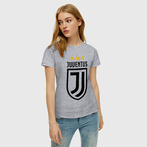 Женская футболка Ювентус / Меланж – фото 3