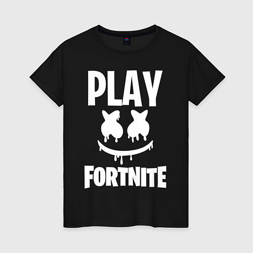 Женская футболка Marshmello: Play Fortnite / Черный – фото 1