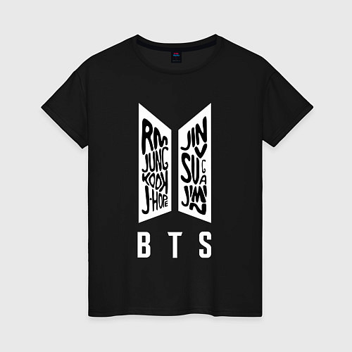 Женская футболка BTS Band / Черный – фото 1