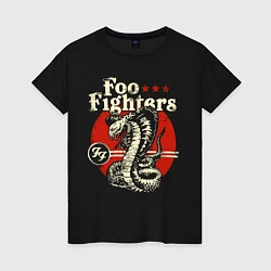 Футболка хлопковая женская Foo Fighters: FF Snake, цвет: черный