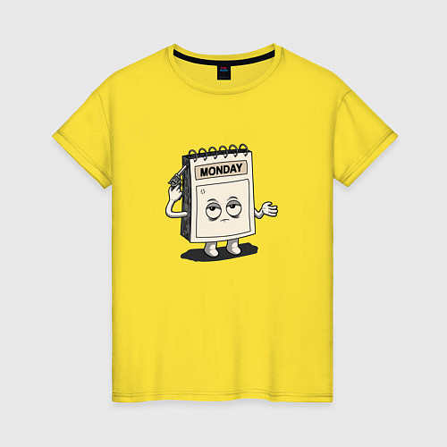 Женская футболка Monday / Желтый – фото 1