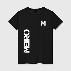 Футболка хлопковая женская METRO M, цвет: черный