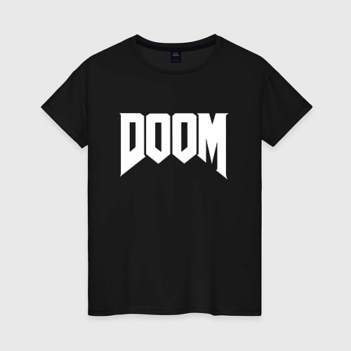 Женская футболка DOOM / Черный – фото 1