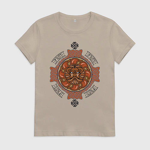 Женская футболка РУСИЧ / Миндальный – фото 1