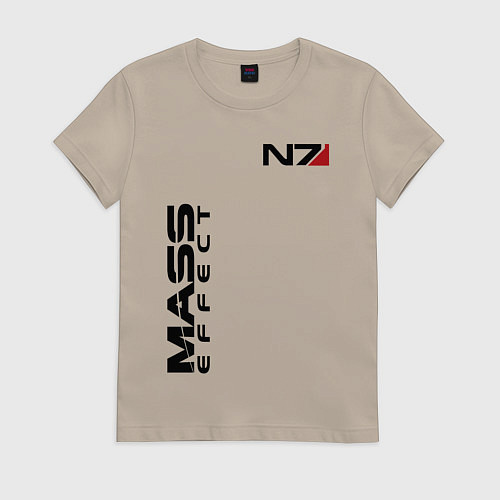 Женская футболка MASS EFFECT N7 / Миндальный – фото 1
