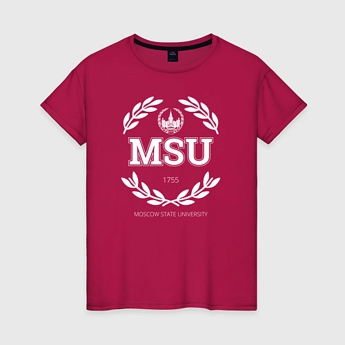 Женская футболка MSU / Маджента – фото 1
