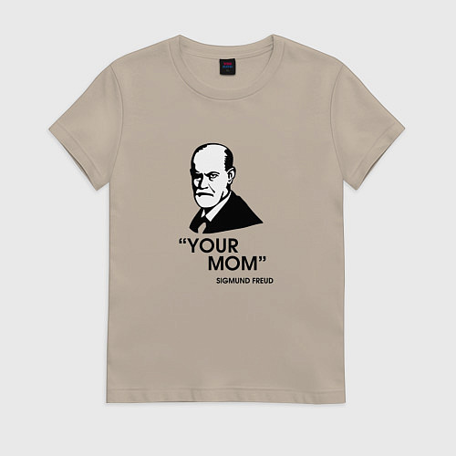 Женская футболка Your Mom / Миндальный – фото 1
