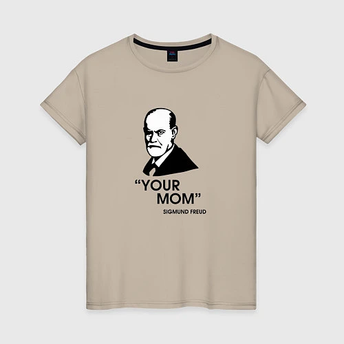Женская футболка Your Mom / Миндальный – фото 1