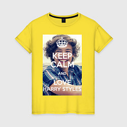 Женская футболка Keep Calm & Love Harry Styles