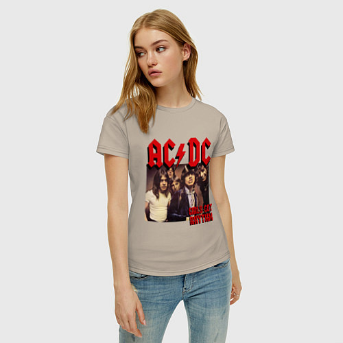 Женская футболка Girls got the rhythm / Миндальный – фото 3