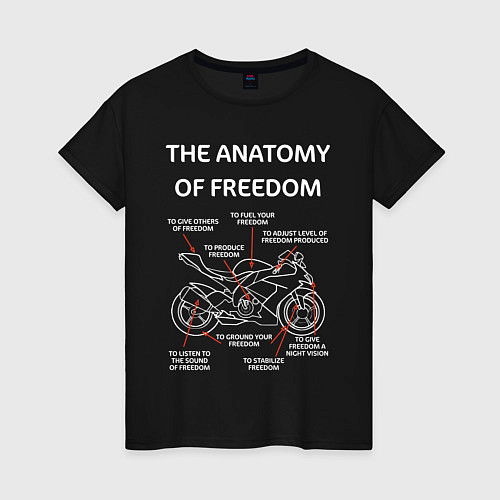 Женская футболка The Anatomy of Freedom / Черный – фото 1