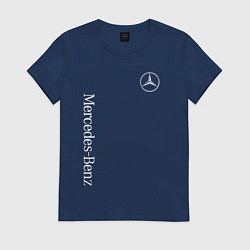 Футболка хлопковая женская MERCEDES-BENZ, цвет: тёмно-синий