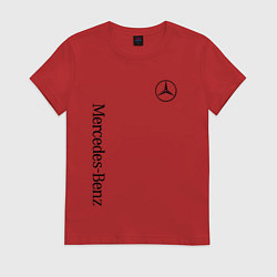 Футболка хлопковая женская MERCEDES-BENZ, цвет: красный