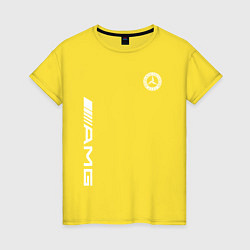 Футболка хлопковая женская MERCEDES-BENZ AMG, цвет: желтый
