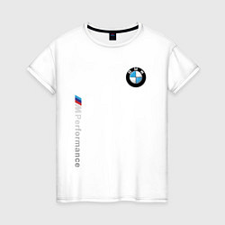 Футболка хлопковая женская BMW M PREFORMANCE, цвет: белый