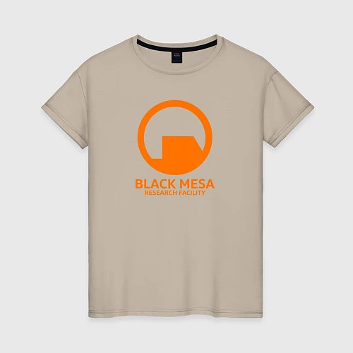 Женская футболка Black Mesa: Research Facility / Миндальный – фото 1