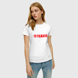 Футболка хлопковая женская YAMAHA, цвет: белый — фото 2