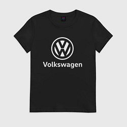 Футболка хлопковая женская VOLKSWAGEN, цвет: черный