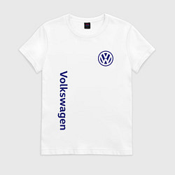 Футболка хлопковая женская VOLKSWAGEN, цвет: белый