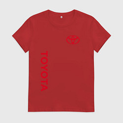 Футболка хлопковая женская TOYOTA, цвет: красный