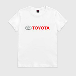 Футболка хлопковая женская TOYOTA, цвет: белый