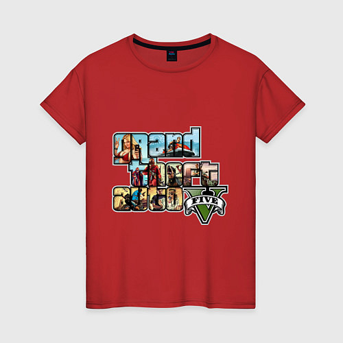 Женская футболка GTA V Stories / Красный – фото 1