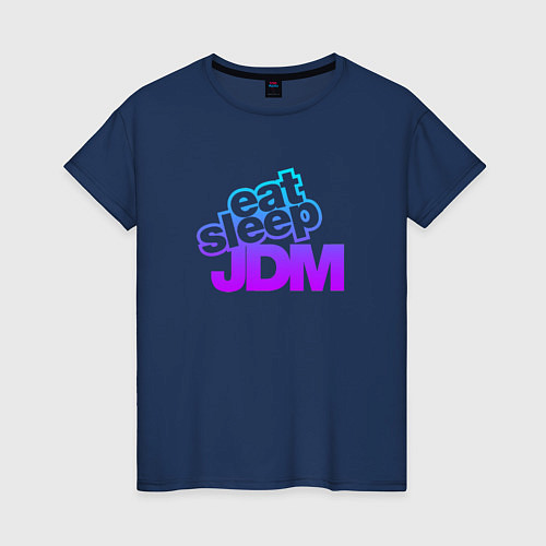 Женская футболка JDM / Тёмно-синий – фото 1
