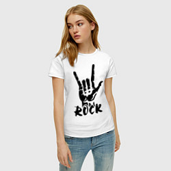 Футболка хлопковая женская Real Rock, цвет: белый — фото 2