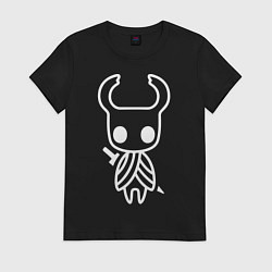 Футболка хлопковая женская Hollow Knight: Minimalism, цвет: черный