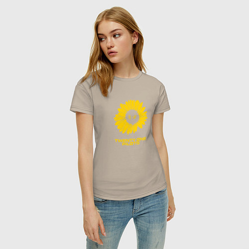 Женская футболка 21 Pilots: Sunflower / Миндальный – фото 3