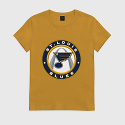 Футболка хлопковая женская St Louis Blues, цвет: горчичный