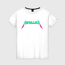 Футболка хлопковая женская METALLICA, цвет: белый