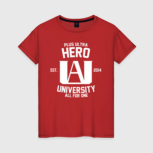 Женская футболка MHA - PLUS ULTRA HERO UNIVERSITY белый / Красный – фото 1