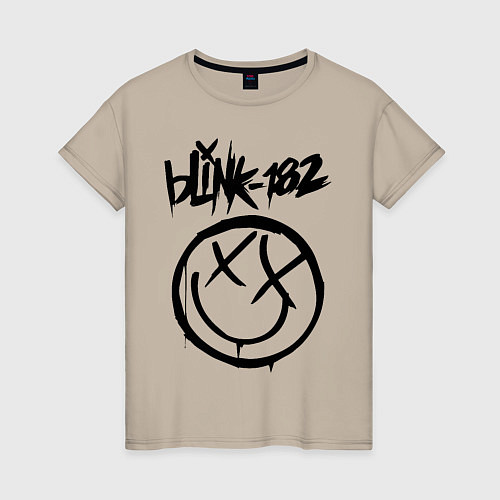 Женская футболка BLINK-182 / Миндальный – фото 1