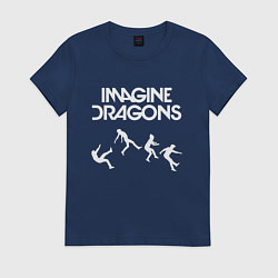 Футболка хлопковая женская IMAGINE DRAGONS, цвет: тёмно-синий