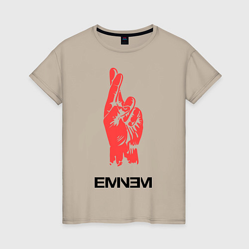 Женская футболка Eminem Hand / Миндальный – фото 1