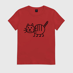 Женская футболка Рисунок кота