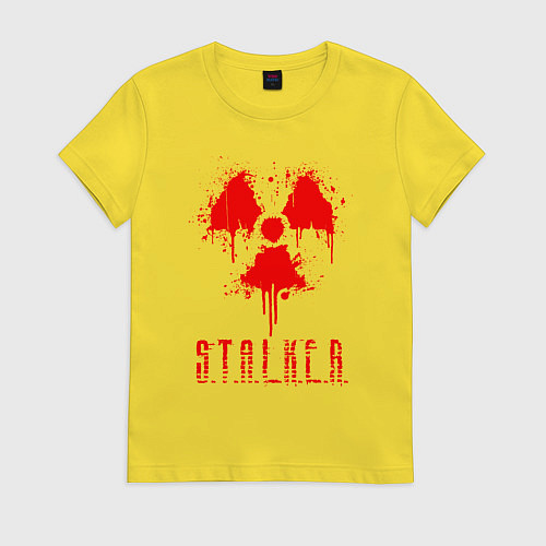 Женская футболка S T A L K E R 2 / Желтый – фото 1