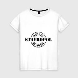 Футболка хлопковая женская Made in Stavropol, цвет: белый