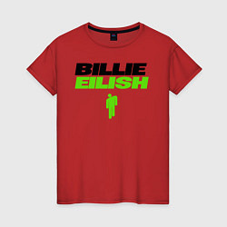 Футболка хлопковая женская Billie Eilish: Bellyache, цвет: красный