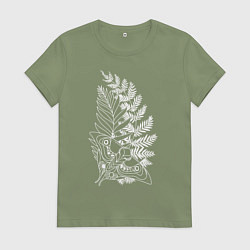 Футболка хлопковая женская ОДНИ ИЗ НАС 2, цвет: авокадо