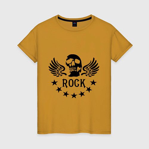 Женская футболка Rock Wings / Горчичный – фото 1