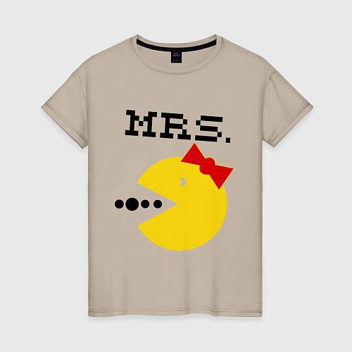 Женская футболка Mrs. Pac-Man / Миндальный – фото 1