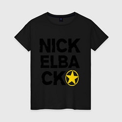 Футболка хлопковая женская Nickelback Star, цвет: черный