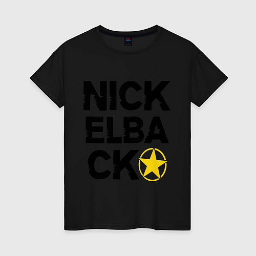 Женская футболка Nickelback Star / Черный – фото 1
