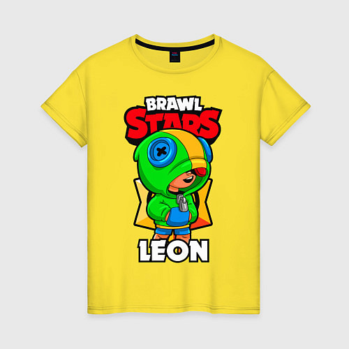 Женская футболка BRAWL STARS LEON / Желтый – фото 1