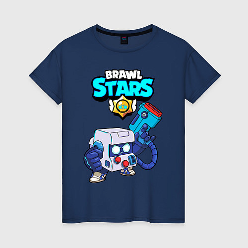 Женская футболка BRAWL STARS 8-BIT / Тёмно-синий – фото 1