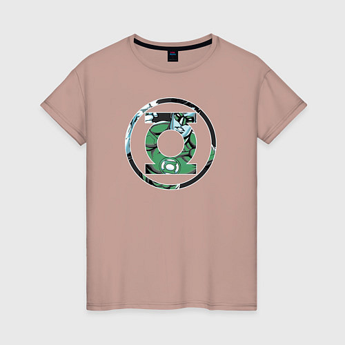 Женская футболка Green Lantern / Пыльно-розовый – фото 1