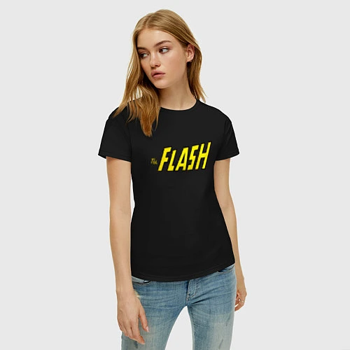 Женская футболка The Flash / Черный – фото 3