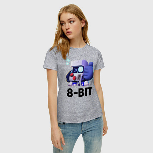 Женская футболка Brawl Stars 8-BIT / Меланж – фото 3